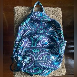 Vera Bradley Small Backpack Blue Island Medallion Print